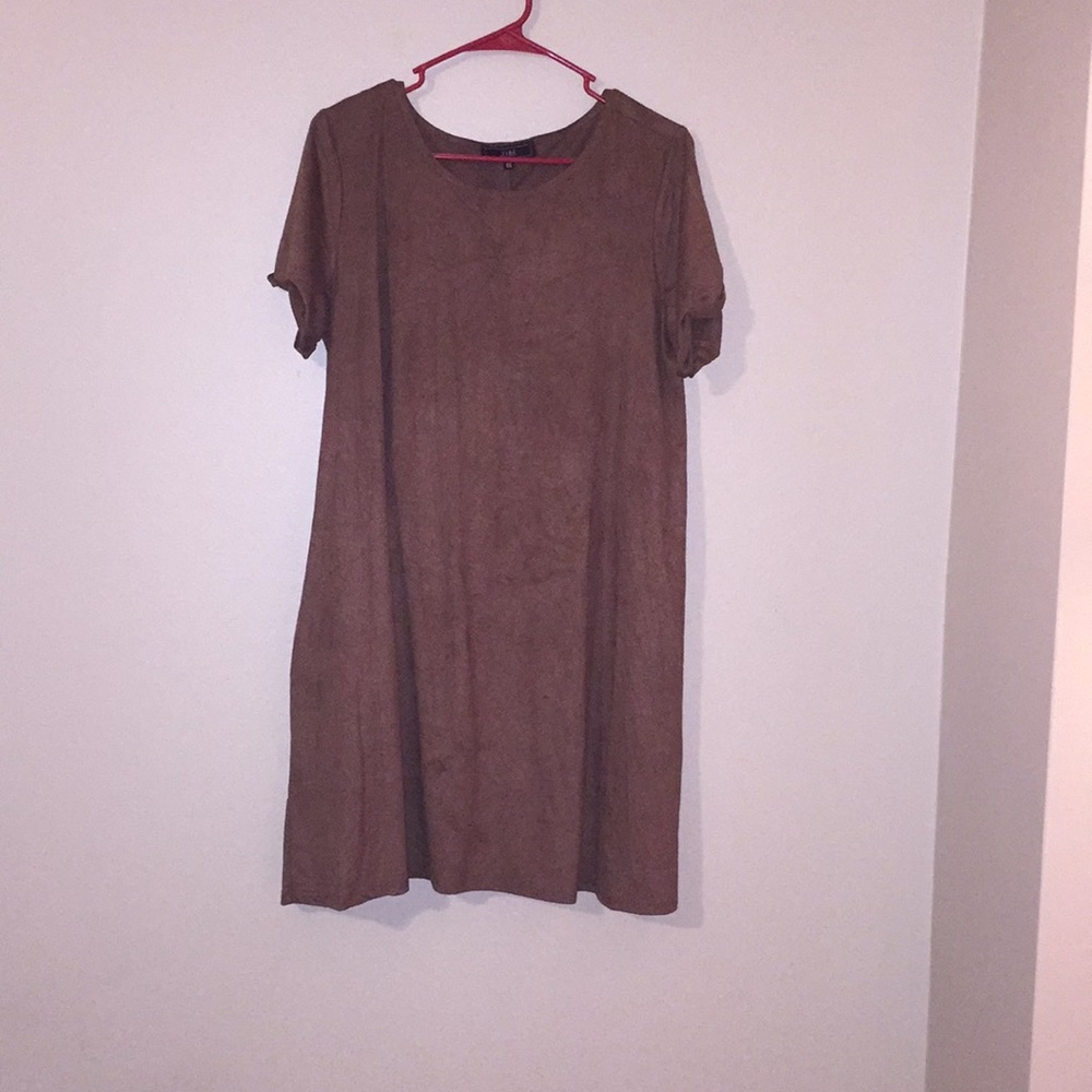 PLUS SIZE Suede dress